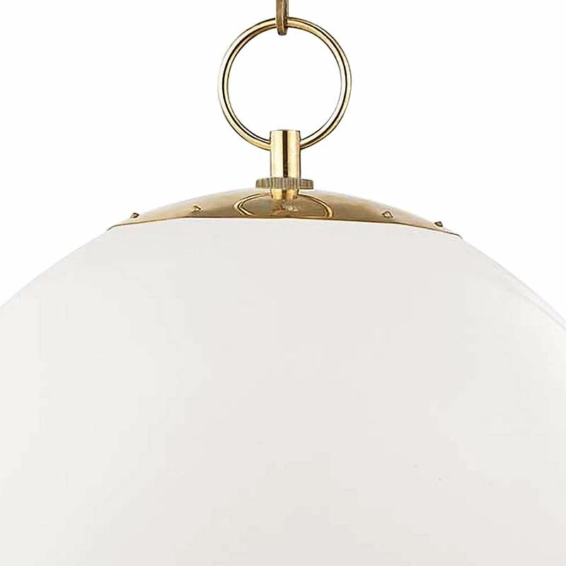 Sphere No.1 16" Wide Aged Brass Pendant Light 5 Sphere No.1 16" Wide Aged Brass Pendant Light - Image 3