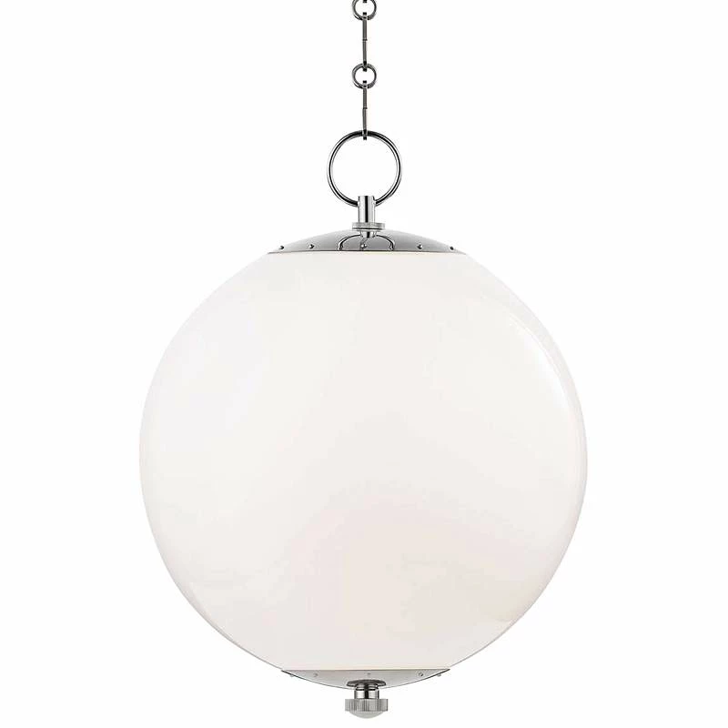 Sphere No.1 16" Wide Polished Nickel Pendant Light 4 Sphere No.1 16" Wide Polished Nickel Pendant Light - Image 2