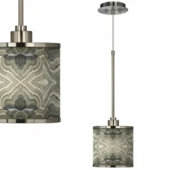 Sprouting Marble Giclee Glow 7" WIde Modern Mini Pendant Light