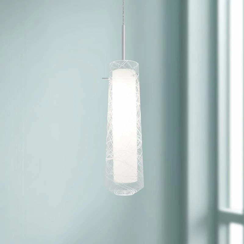 AFX Spun 5" Wide Satin Nickel LED Mini Pendant With Clear Glass 3 AFX Spun 5" Wide Satin Nickel LED Mini Pendant With Clear Glass
