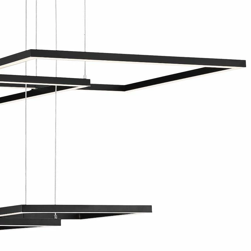 Squared 30 1/4" Wide Black LED Pendant Light 5 Squared 30 1/4" Wide Black LED Pendant Light - Image 3