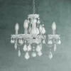 St. Francis 17" Wide Chrome And Crystal 4-Light Chandelier -Outlet The Radiantix Store st francis 17 inch wide chrome and crystal 4 light chandelier 66d03cropped
