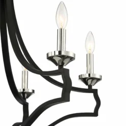 Stiffel Alanna 25 1/4" Black And Polished Nickel 6-Light Chandelier -Outlet The Radiantix Store stiffel alanna 25 and one quarter inch black and polished nickel 6 light chandelier 93v25views1