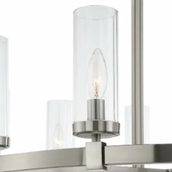 Stiffel Aron 36" Nickel 12-Light Wagon Wheel Ring Chandelier -Outlet The Radiantix Store stiffel aron 36 inch nickel 12 light wagon wheel ring chandelier 88h35views2