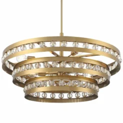 Stiffel Artyom 40" Wide Warm Gold 8-Light Crystal Ring Pendant -Outlet The Radiantix Store stiffel artyom 40 inch wide warm gold 8 light crystal ring pendant 508n0