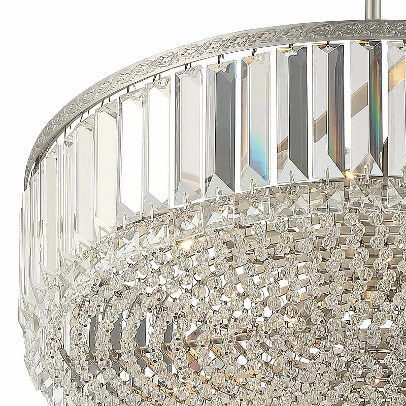 Stiffel Ella 20 1/4" Wide Brushed Nickel Crystal 5-Light Pendant 5 Stiffel Ella 20 1/4" Wide Brushed Nickel Crystal 5-Light Pendant - Image 3