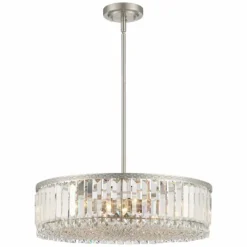 Stiffel Ella 20 1/4" Wide Brushed Nickel Crystal 5-Light Pendant 12 Stiffel Ella 20 1/4" Wide Brushed Nickel Crystal 5-Light Pendant -Outlet The Radiantix Store stiffel ella 20 and one quarter inch wide brushed nickel crystal 5 light pendant 545k0views3
