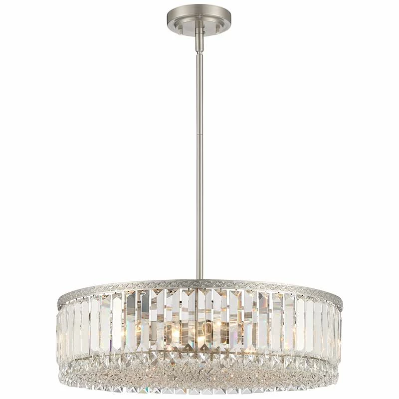 Stiffel Ella 20 1/4" Wide Brushed Nickel Crystal 5-Light Pendant 7 Stiffel Ella 20 1/4" Wide Brushed Nickel Crystal 5-Light Pendant - Image 5
