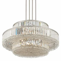 Stiffel Ella 32 1/2"Wide Nickel Crystal 16-Light Three-Tier Pendant 12 Stiffel Ella 32 1/2"Wide Nickel Crystal 16-Light Three-Tier Pendant -Outlet The Radiantix Store stiffel ella 32 and one half inchwide nickel crystal 16 light three tier pendant 032f0views3