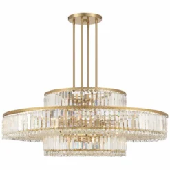 Stiffel Ella 39 3/4" Wide Soft Gold Clear Crystal Pendant -Outlet The Radiantix Store stiffel ella 39 and three quarter inch wide soft gold clear crystal pendant 657k0views3
