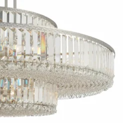 Stiffel Ella 39 3/4"Wide Brushed Nickel Clear Crystal 22-Light Pendant -Outlet The Radiantix Store stiffel ella 39 and three quarter inchwide brushed nickel clear crystal 22 light pendant 656k0views1