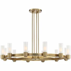 Stiffel Ennis 48" Wide Antique Brass 12-Light Ring Chandelier -Outlet The Radiantix Store stiffel ennis 48 inch wide antique brass 12 light ring chandelier 95r56views3