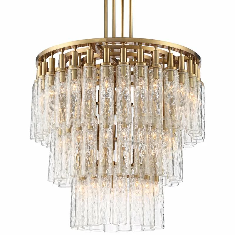 Stiffel Florio 32" Wide 72-Light 3-Tier Cluster Warm Gold Chandelier 4 Stiffel Florio 32" Wide 72-Light 3-Tier Cluster Warm Gold Chandelier - Image 2