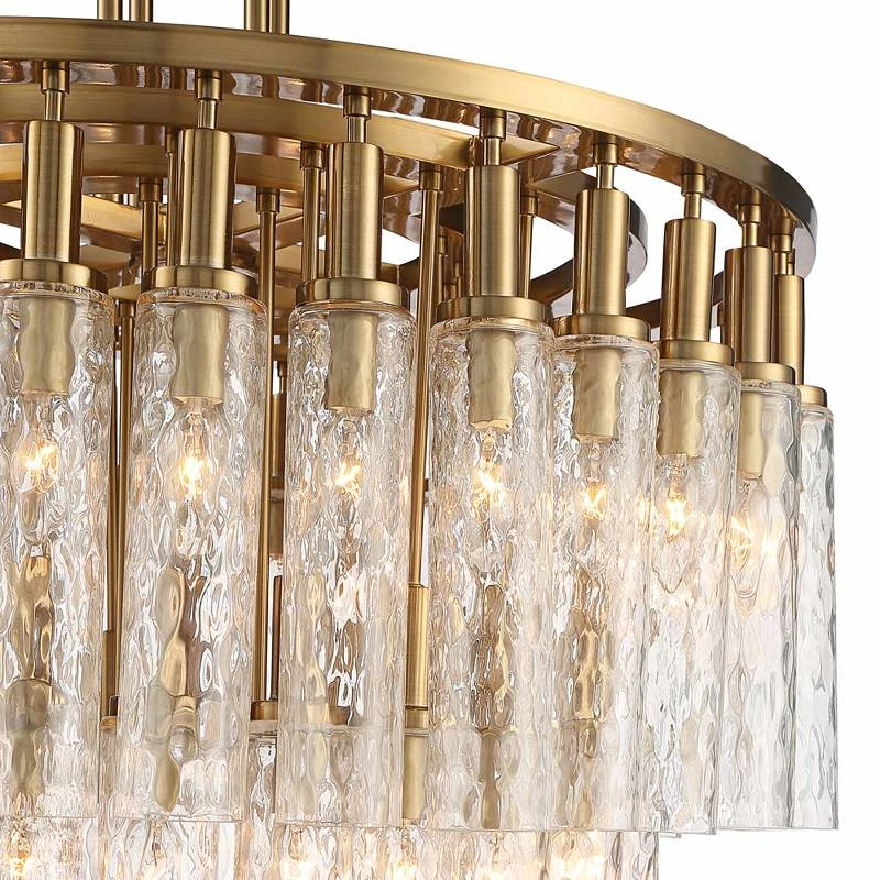 Stiffel Florio 32" Wide 72-Light 3-Tier Cluster Warm Gold Chandelier 5 Stiffel Florio 32" Wide 72-Light 3-Tier Cluster Warm Gold Chandelier - Image 3