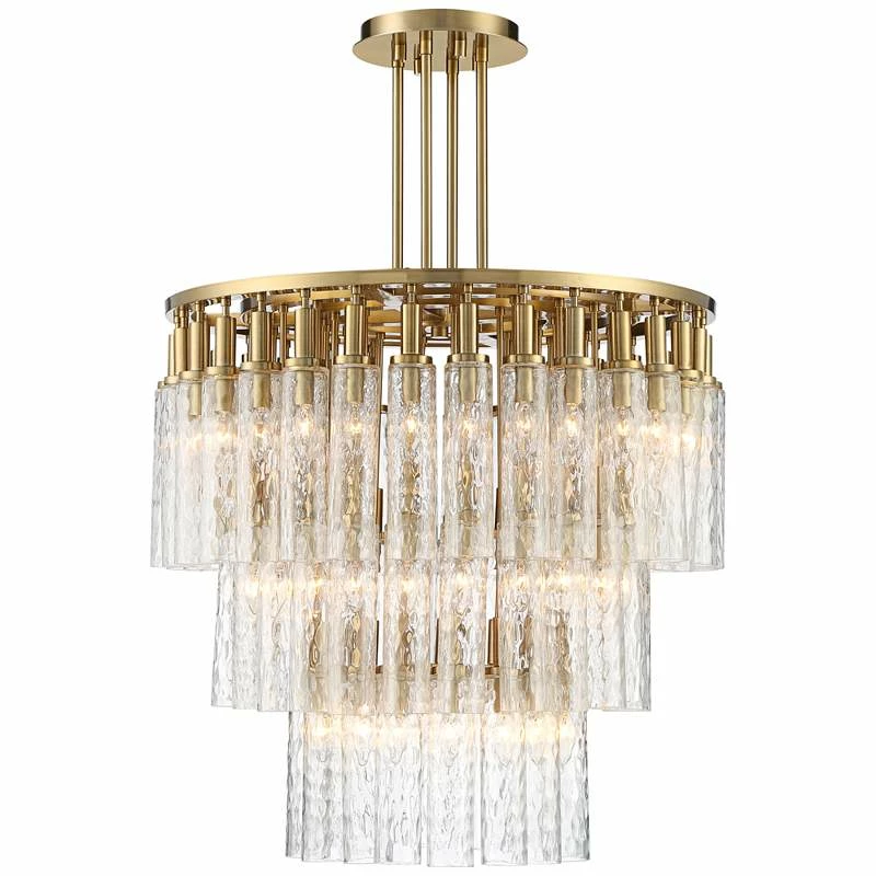 Stiffel Florio 32" Wide 72-Light 3-Tier Cluster Warm Gold Chandelier 7 Stiffel Florio 32" Wide 72-Light 3-Tier Cluster Warm Gold Chandelier - Image 5