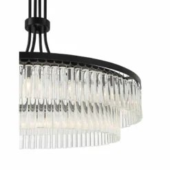 Stiffel Handry 38" Wide Black Glass Rod 16-Light Pendant -Outlet The Radiantix Store stiffel handry 38 inch wide black glass rod 16 light pendant 529m0views1
