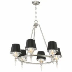 Stiffel Manhattan 30"W Brushed Nickel And Black 6-Light Chandelier 15 Stiffel Manhattan 30"W Brushed Nickel And Black 6-Light Chandelier -Outlet The Radiantix Store stiffel manhattan 30 inchw brushed nickel and black 6 light chandelier 78w97views5