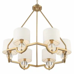 Stiffel Rainey 32 3/4" Wide Brass And Crystal Shaded Luxury Chandelier -Outlet The Radiantix Store stiffel rainey 32 and three quarter inch wide brass and crystal shaded luxury chandelier 479k0views1