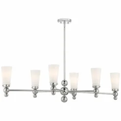 Stiffel Talon 46 1/2" Wide Brushed Nickel 6-Light Chandelier -Outlet The Radiantix Store stiffel talon 46 and one half inch wide brushed nickel 6 light chandelier 86t63views2