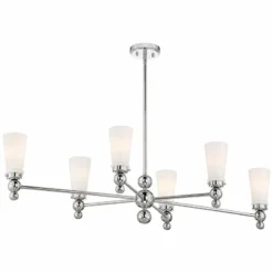 Stiffel Talon 46 1/2" Wide Brushed Nickel 6-Light Chandelier -Outlet The Radiantix Store stiffel talon 46 and one half inch wide brushed nickel 6 light chandelier 86t63views3