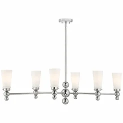Stiffel Talon 46 1/2" Wide Brushed Nickel 6-Light Chandelier -Outlet The Radiantix Store stiffel talon 46 and one half inch wide brushed nickel 6 light chandelier 86t63views4