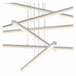 Stix 39 1/2" Wide Satin Aluminum 6-Arm LED Pendant Light -Outlet The Radiantix Store stix 39 and one half inch wide satin aluminum 6 arm led pendant light 41j59views1