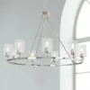 Studio 5 45" Wide Polished Nickel 9-Light Chandelier -Outlet The Radiantix Store studio 5 45 inch wide polished nickel 9 light chandelier 58g16cropped