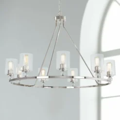 Studio 5 45" Wide Polished Nickel 9-Light Chandelier