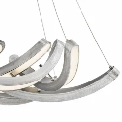 Swing Time 25" Wide Brushed Silver LED Chandelier -Outlet The Radiantix Store swing time 25 inch wide brushed silver led chandelier 35e16views2