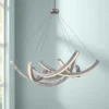 Swing Time 30" Wide Brushed Silver LED Chandelier -Outlet The Radiantix Store swing time 30 inch wide brushed silver led chandelier 35e17cropped