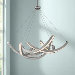 Swing Time 30" Wide Brushed Silver LED Chandelier