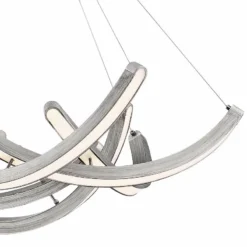 Swing Time 30" Wide Brushed Silver LED Chandelier -Outlet The Radiantix Store swing time 30 inch wide brushed silver led chandelier 35e17views2