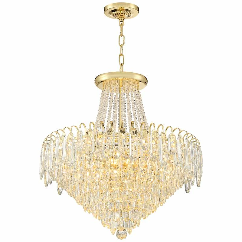 Talia 22 1/4" Wide Gold And Crystal 13-Light Chandelier 8 Talia 22 1/4" Wide Gold And Crystal 13-Light Chandelier - Image 6