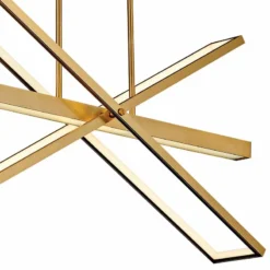 Tangent 36" Wide Lacquered Brass 4-Light LED Pendant Light 8 Tangent 36" Wide Lacquered Brass 4-Light LED Pendant Light -Outlet The Radiantix Store tangent 36 inch wide lacquered brass 4 light led pendant light 86n15views1