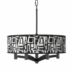 Tempo Ava 6-Light Black Pendant Chandelier