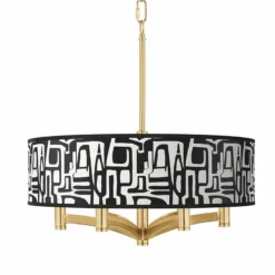 Tempo Ava 6-Light Gold Pendant Chandelier