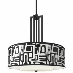 Tempo Carey 24" Black 4-Light Chandelier