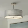 Textile™ Classic 18"W Nickel Gray Drum Pendant Light 2 Textile™ Classic 18"W Nickel Gray Drum Pendant Light -Outlet The Radiantix Store textile classic 18 inchw nickel gray drum pendant light 85v29cropped