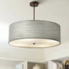 Textile™ Classic 24"W Bronze Gray Drum Pendant Light 2 Textile™ Classic 24"W Bronze Gray Drum Pendant Light -Outlet The Radiantix Store textile classic 24 inchw bronze gray drum pendant light 85v22cropped