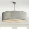 Textile™ Classic 48"W Nickel Gray Drum Pendant Light