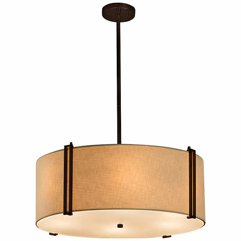 Textile™ Reveal 24 1/2" Wide Dark Bronze Pendant Light 4 Textile™ Reveal 24 1/2" Wide Dark Bronze Pendant Light - Image 2