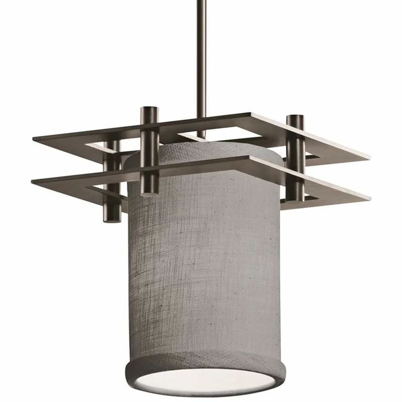 Textile™ 6 1/2"W Nickel Gray LED Mini Pendant Light 4 Textile™ 6 1/2"W Nickel Gray LED Mini Pendant Light - Image 2