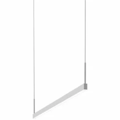 Thin-Line 36"W White Two-Sided LED Kitchen Island Pendant