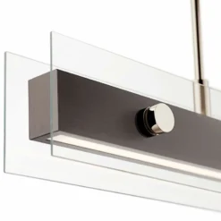 Tig 34" Wide Walnut Wood LED Kitchen Island Light Chandelier -Outlet The Radiantix Store tig 34 inch wide walnut wood led kitchen island light chandelier 75d16views3