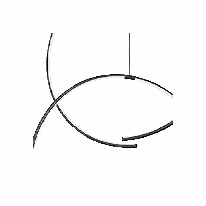 Torc™ 24 3/4"W Satin Black 2-Ring LED Pendant Light 4 Torc™ 24 3/4"W Satin Black 2-Ring LED Pendant Light - Image 2