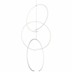 Torc™ 24 3/4"W Satin White 3-Ring LED Pendant Light