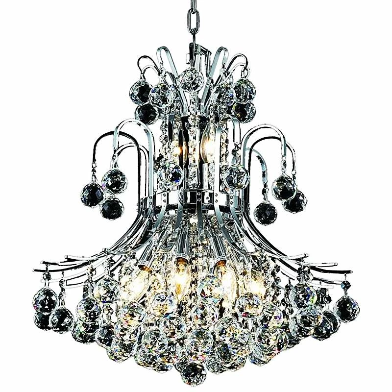 Toureg 19" Wide Chrome And Crystal 10-Light Chandelier 3 Toureg 19" Wide Chrome And Crystal 10-Light Chandelier