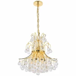 Toureg 19" Wide Gold And Crystal 10-Light Chandelier -Outlet The Radiantix Store toureg 19 inch wide gold and crystal 10 light chandelier 39v33views4