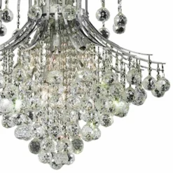 Toureg 25" Wide Chrome And Crystal 15-Ligh Chandelier -Outlet The Radiantix Store toureg 25 inch wide chrome and crystal 15 ligh chandelier 39v07views1