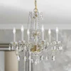 Traditional Crystal 23"W Polished Brass 6-Light Chandelier -Outlet The Radiantix Store traditional crystal 23 inchw polished brass 6 light chandelier 68n06cropped